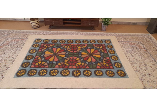 Handmade felt carpet